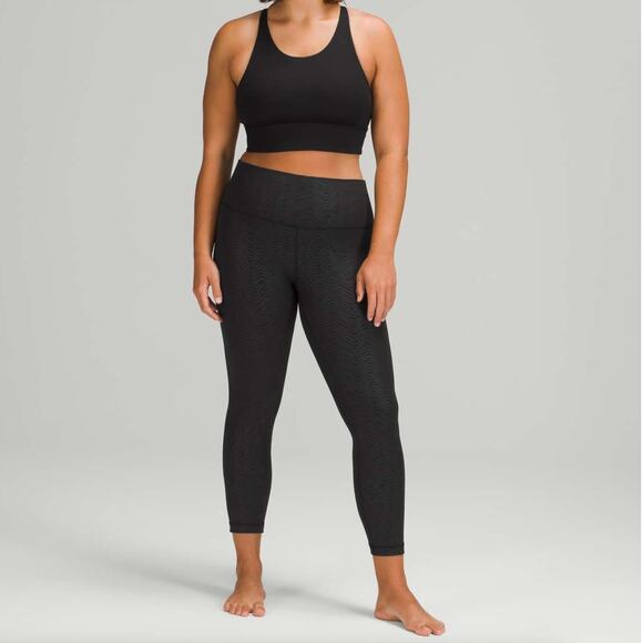LULULEMON Align High-Rise Pant 25" Aqueous Emboss Black {YY16} - Picture 6 of 6